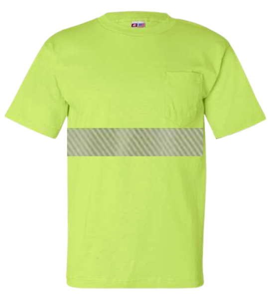 Short Sleeve USA Made Pocket Tee w/ Hiviz Tape