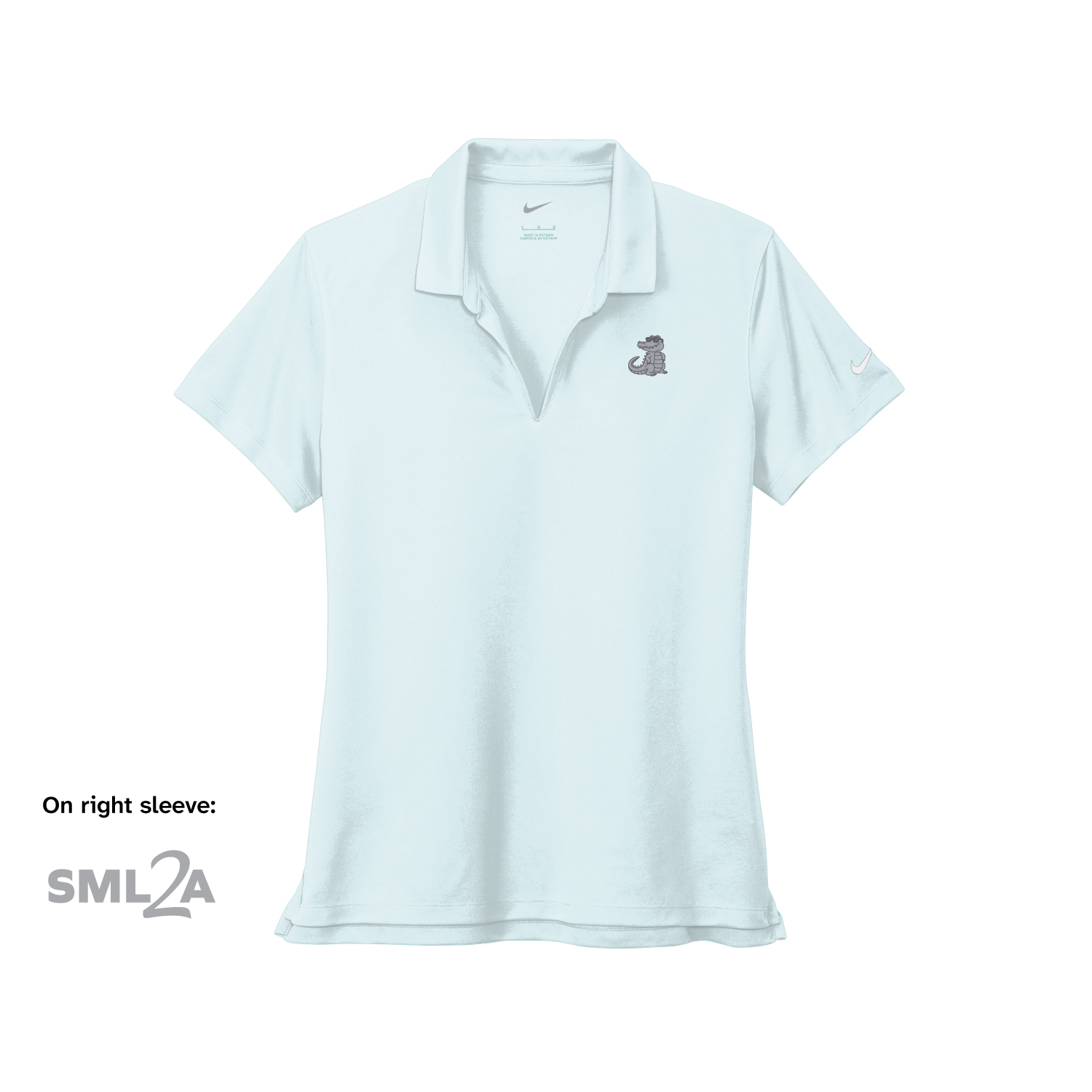Women's Nike Dri-FIT Micro Pique 2.0 Polo - Gator & SML2A Embroidery