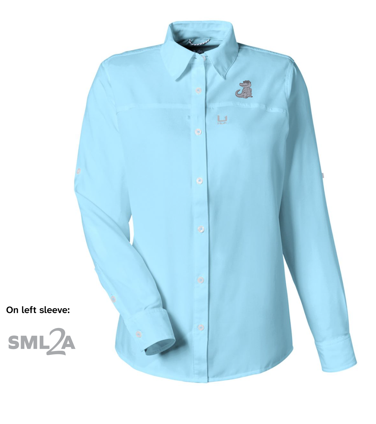 Women's Tide Point Pocket Fishing Shirt - Gator & SML2A Embroidery