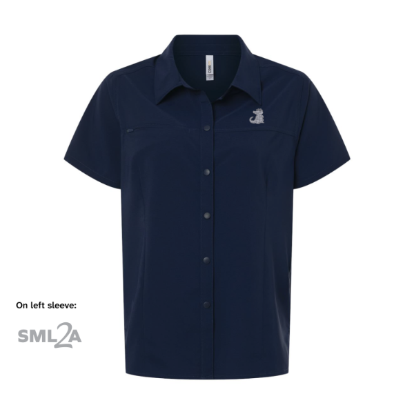 Women's UVP Shoreline Short Sleeve Staff Shirt - Gator & SML2A Embroidery