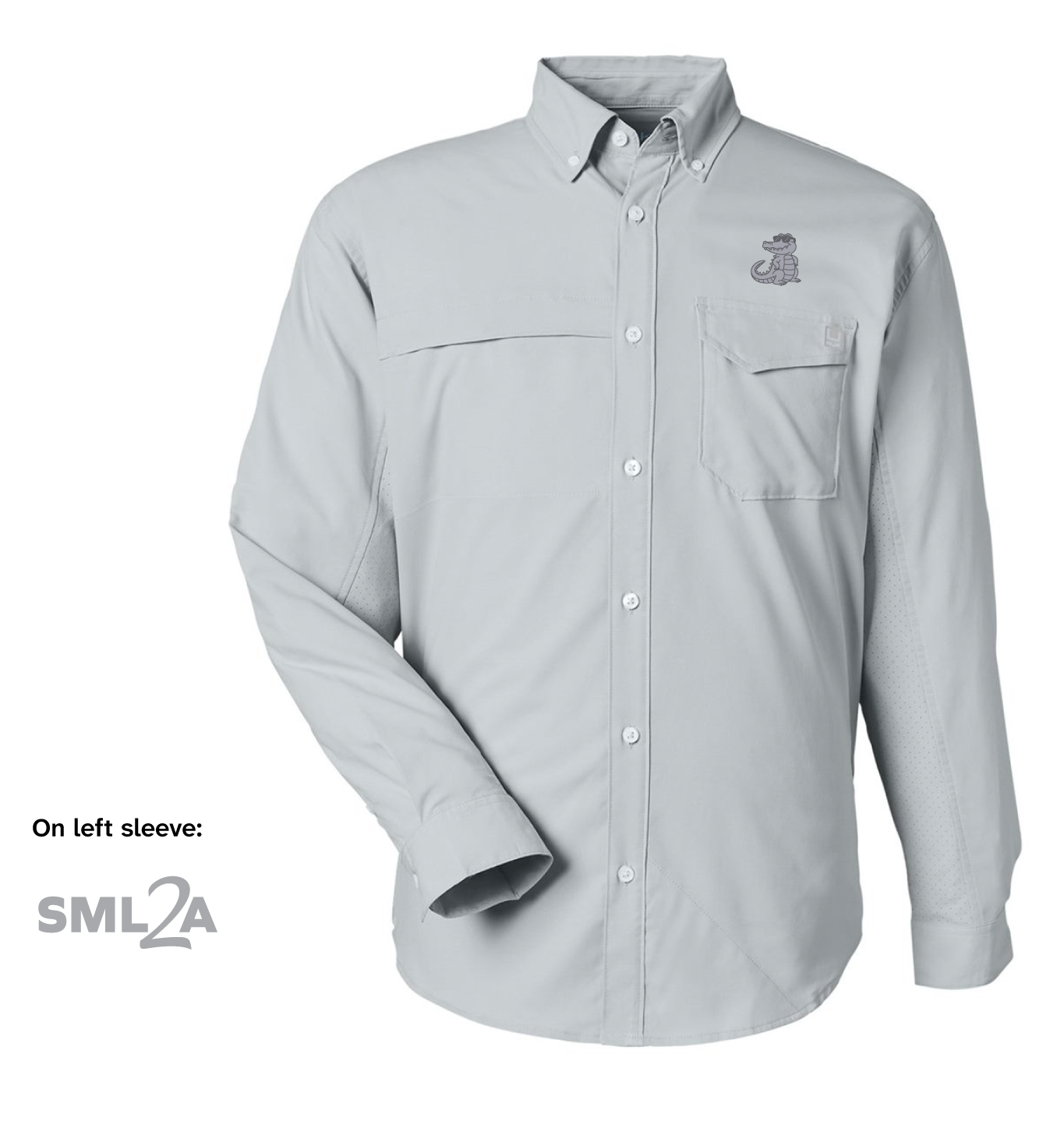 Men's Tide Point Pocket Fishing Shirt - Gator & SML2A Embroidery