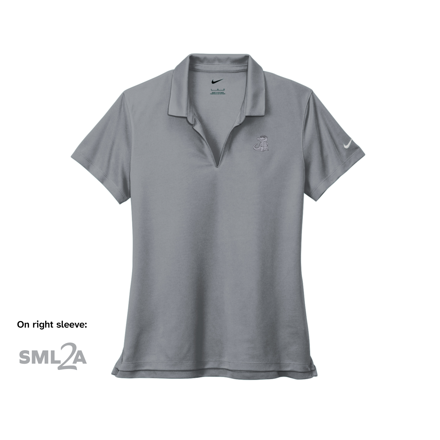 Women's Nike Dri-FIT Micro Pique 2.0 Polo - Gator & SML2A Embroidery