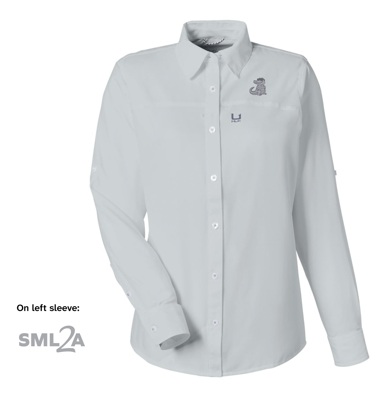 Women's Tide Point Pocket Fishing Shirt - Gator & SML2A Embroidery