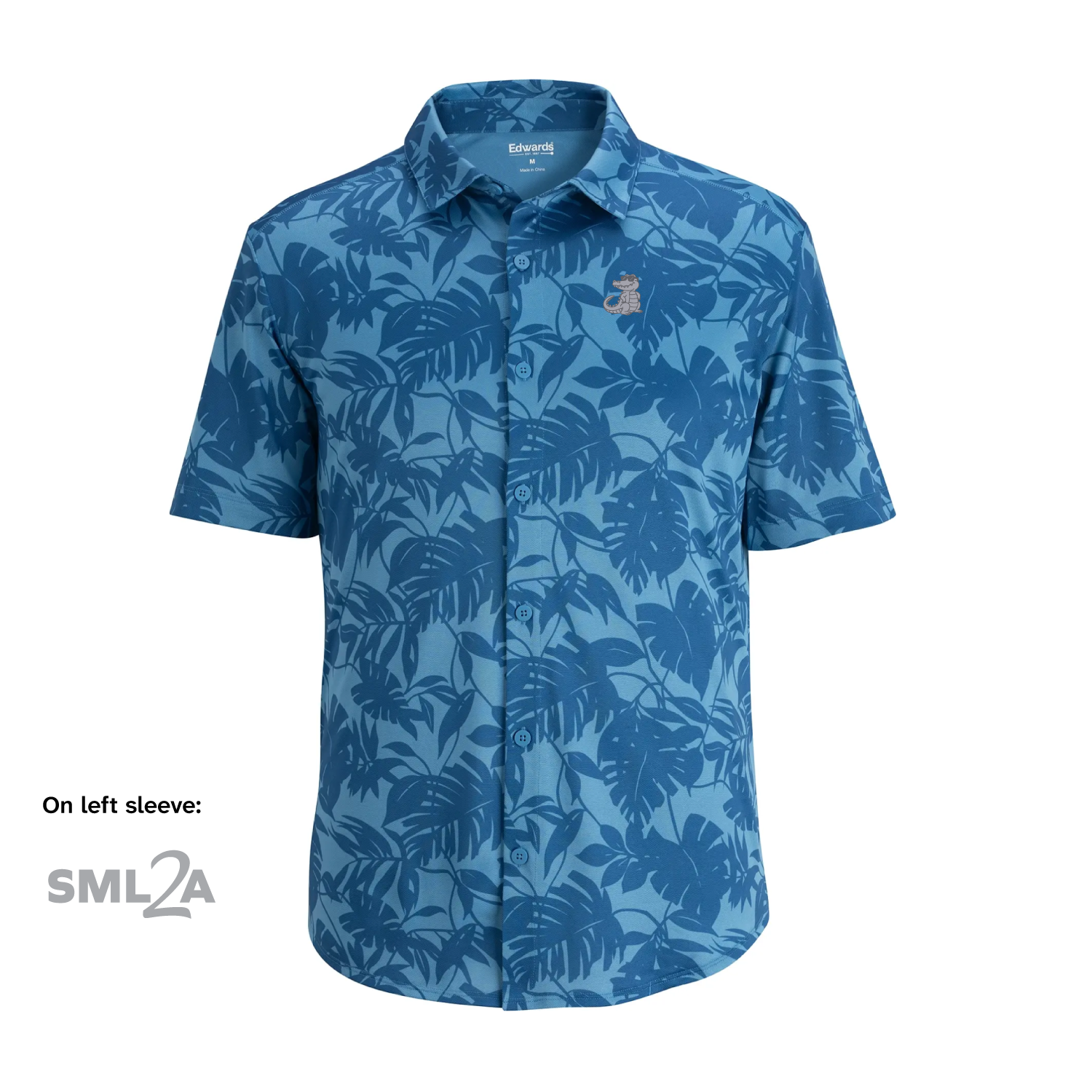 Mini Pique Camp Shirt - Gator & SML2A Embroidery