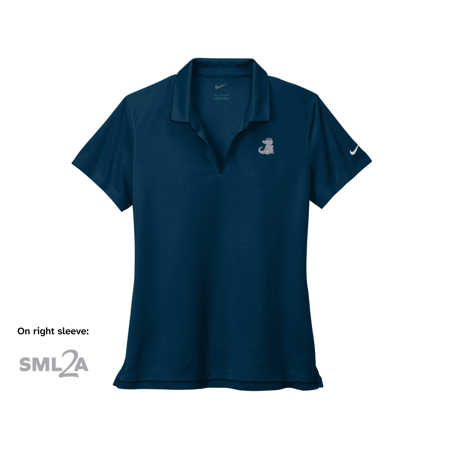 Women's Nike Dri-FIT Micro Pique 2.0 Polo - Gator & SML2A Embroidery